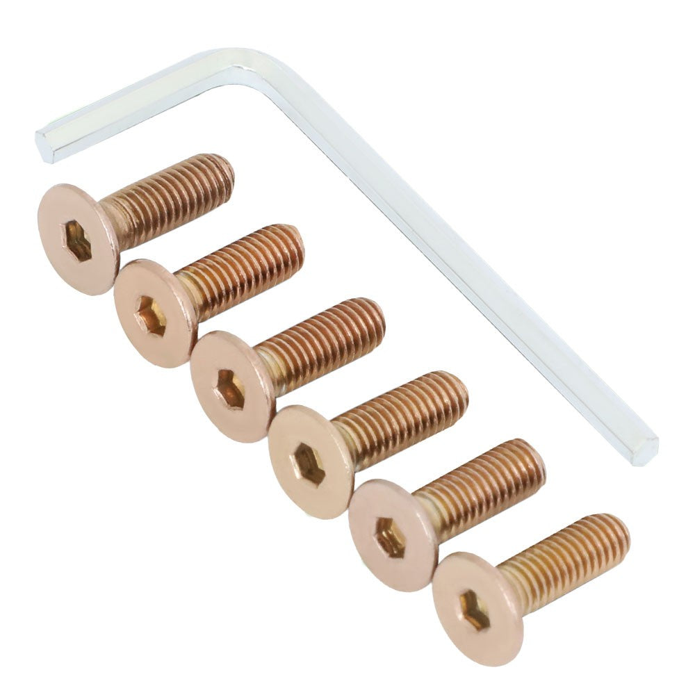 NRG SWS-100RG Anodized Rose Gold Flat Head/Conical Seat Steering Wheel Screw
