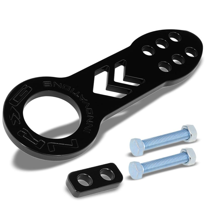 NRG Innovations Black TOW-100BK Front Logo Universal Aluminum Hitch Tow Hook Kit-Truck & Towing-BuildFastCar