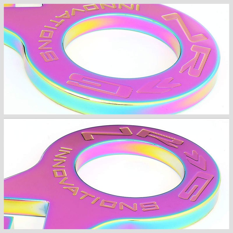 NRG Innovations Neochrome TOW-100MC Front Logo Universal Aluminum Hitch Tow Hook-Truck & Towing-BuildFastCar