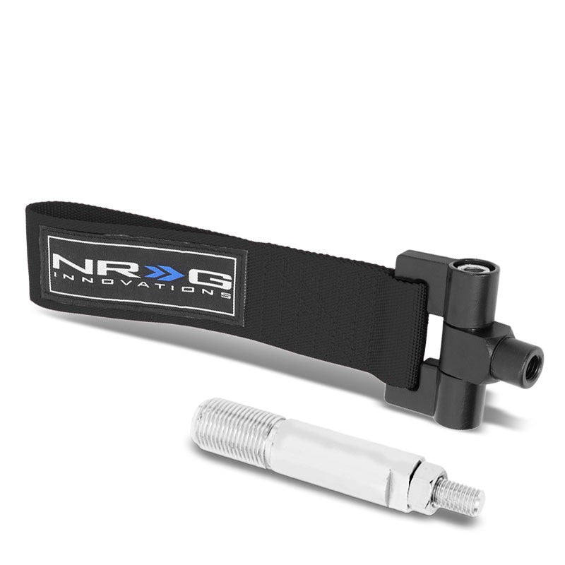 NRG Black TOW-120BK Front/Rear Nylon Tow Strap Tow Hook Kit For 05-08 Scion tC-Truck & Towing-BuildFastCar-BFC-NRG-TOW-120BK
