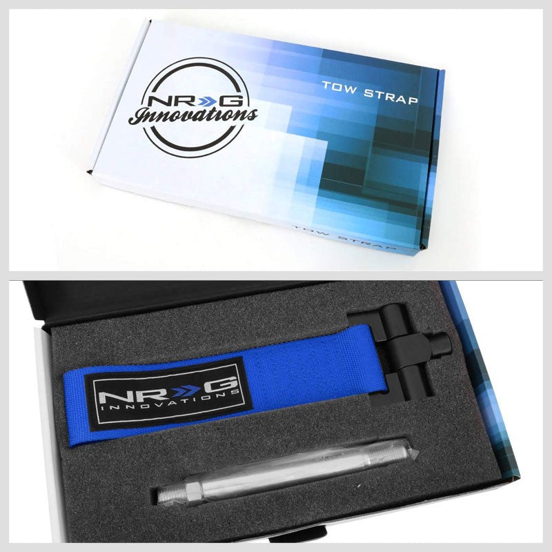 NRG Blue TOW-122BL Front/Rear Nylon Tow Strap Tow Hook Kit For 13-19 Subaru BRZ-Truck & Towing-BuildFastCar-BFC-NRG-TOW-122BL