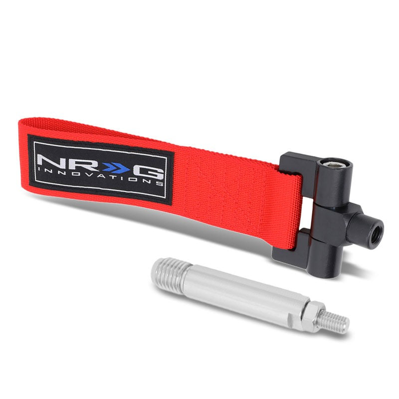 NRG Red TOW-141RD Front/Rear Nylon Tow Strap Tow Hook Kit For 09-18 Nissan 370Z-Truck & Towing-BuildFastCar-BFC-NRG-TOW-141RD