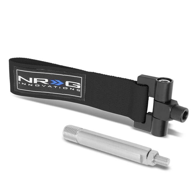 NRG Black TOW-160BK Front/Rear Nylon Tow Strap Tow Hook Kit For Hyundai Genesis-Truck & Towing-BuildFastCar-BFC-NRG-TOW-160BK