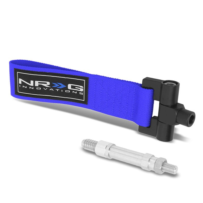 NRG Blue TOW-E92BL Front/Rear Nylon Tow Strap Hook Kit For BMW E90 E92 3 Series-Truck & Towing-BuildFastCar-BFC-NRG-TOW-E92BL
