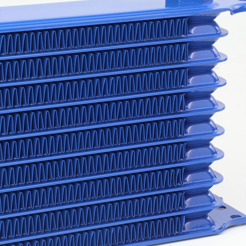 10 Row 10AN Blue Aluminum Oil Cooler for Turbo/Engine/Transmission/Differntral-Performance-BuildFastCar