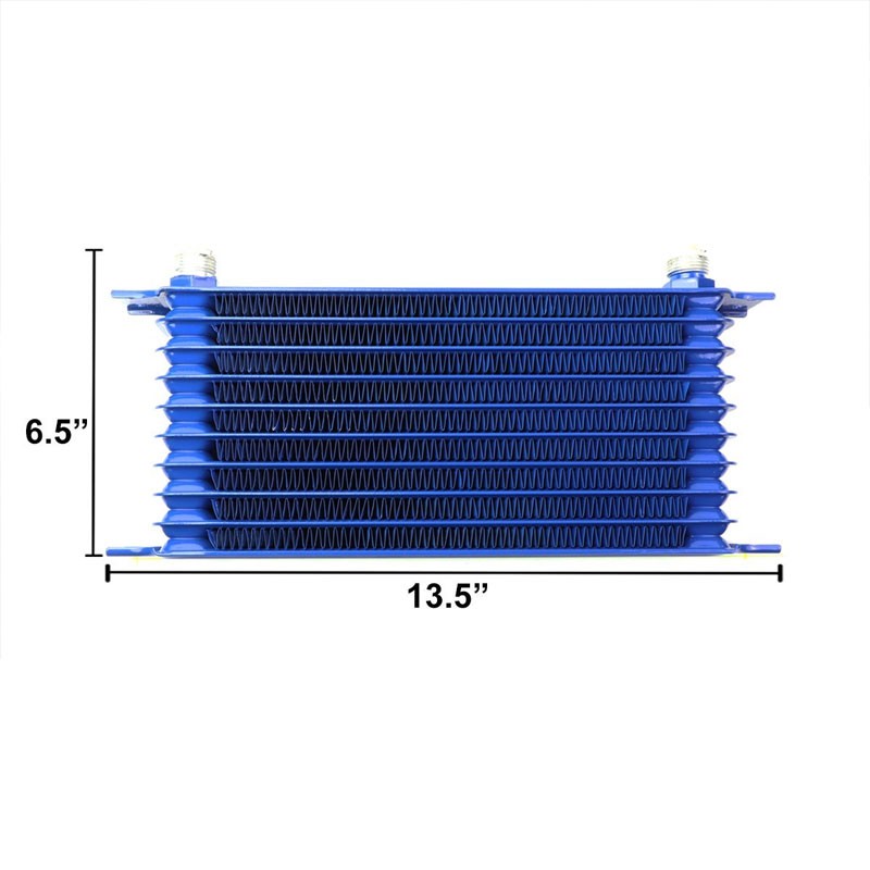 10 Row 10AN Blue Aluminum Oil Cooler for Turbo/Engine/Transmission/Differntral-Performance-BuildFastCar
