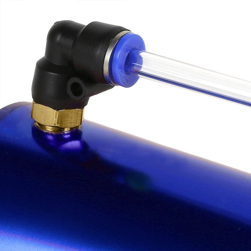Blue Universal Aluminum Racing Oil Catch Tank Round Can Reservoir Turbo Engine-Performance-BuildFastCar