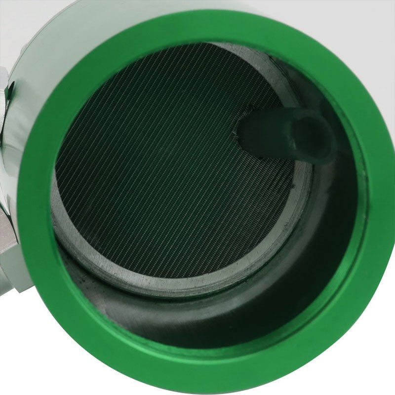 100ML Universal Green 4.1" Round Engine Oil Catch Tank Can Reservoir+Air Filter-Performance-BuildFastCar