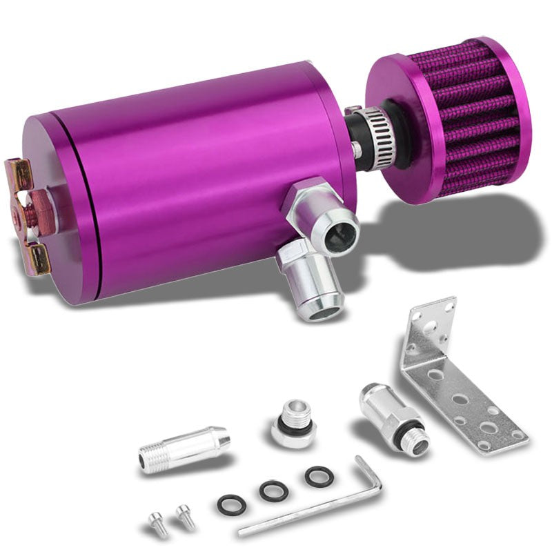 100ML Universal Purple 4.1"L Race Engine Oil Catch Tank Can Reservoir+Air Filter-Performance-BuildFastCar