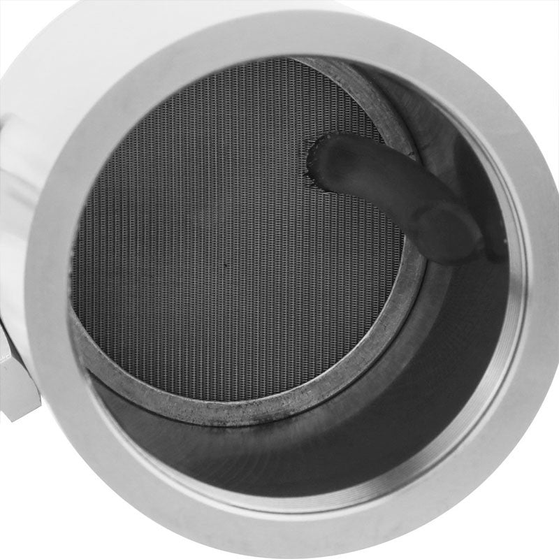 100ML Universal Silver 4.1" Round Engine Oil Catch Tank Can Reservoir+Air Filter-Performance-BuildFastCar