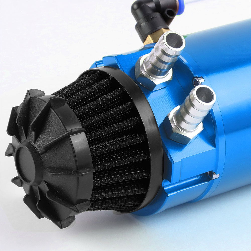 Universal Aluminum Anodized Blue 140 ML Oil Catch Tank Reservoir Breather