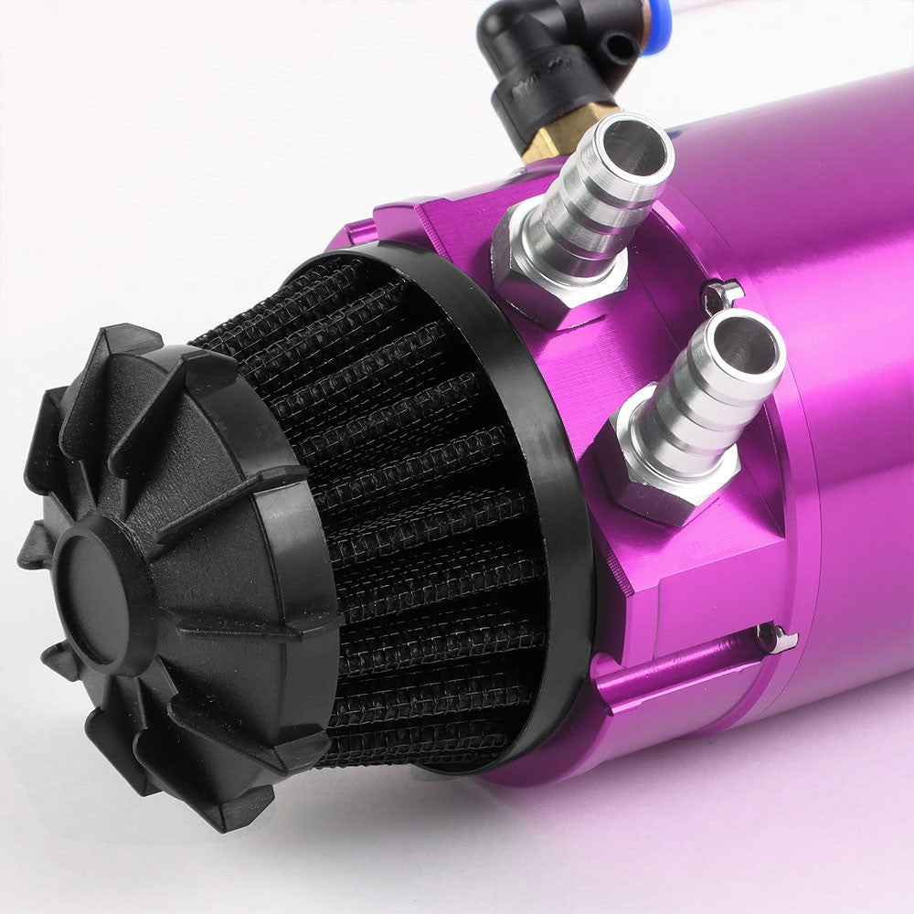 Universal Aluminum Anodized Purple 140 ML Oil Catch Tank Reservoir Breather