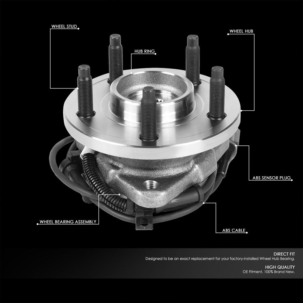 Front Steel Bolt in Wheel Bearing Hub Assembly For 01-05 Explorer Sport Trac