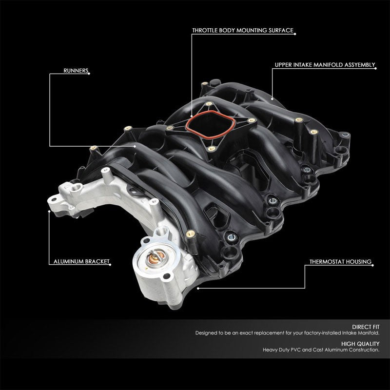 Black OE Upper Intake Manifold works with 01-11 Crown Victoria/01-11 Town Car-Performance-BuildFastCar