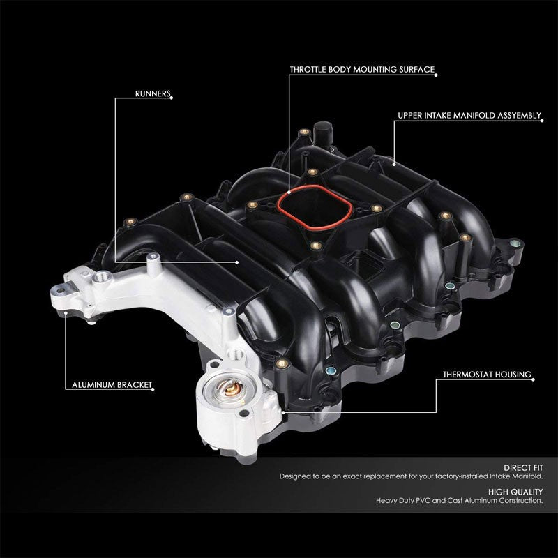 Black OE Upper Intake Manifold works with 96-00 Crown Victoria/96-00 Town Car-Performance-BuildFastCar