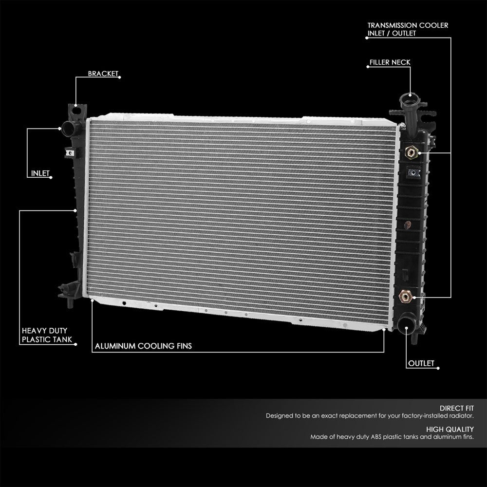 OE Style Aluminum Core Replacement Radiator For 95-98 Ford Windstar 3.0L / 3.8L