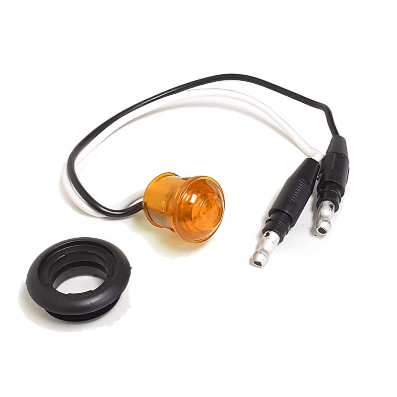 Universal Amber Plastic Hard Wire Peterson 176KA LED Clearance/Side Marker Light-Trailer Light Parts-BuildFastCar-BFC-TTP-SML-PET-176KA-AM