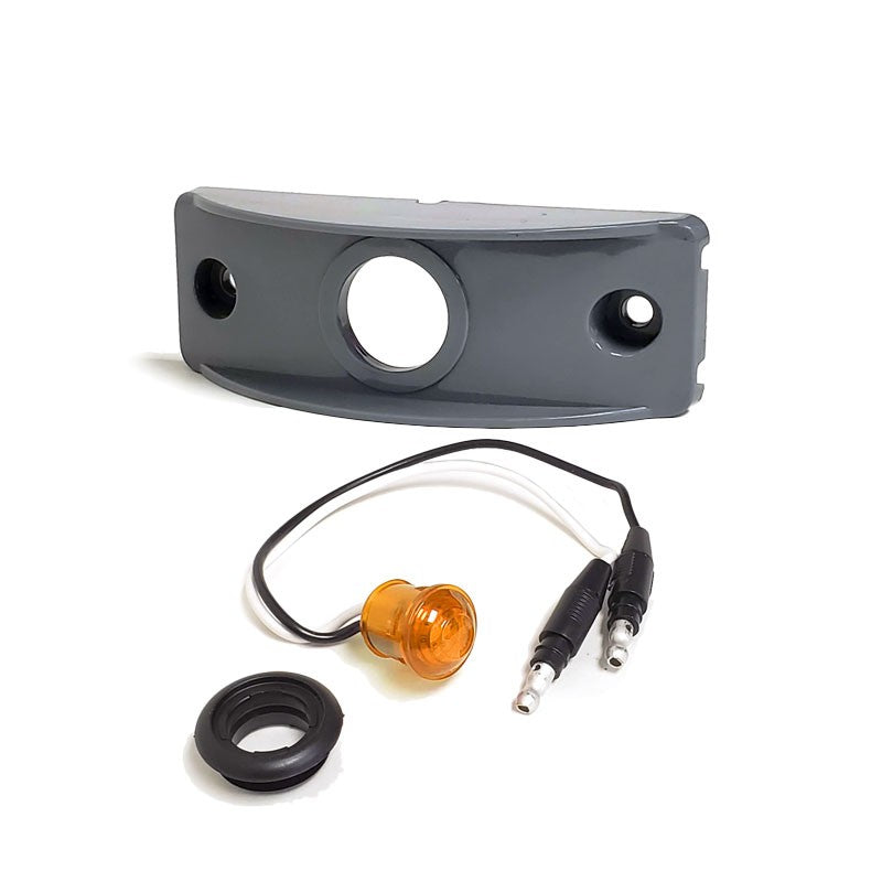 Peterson 176KA Amber Side Marker Light+Gray Side Surface Mount For Flat Surfaces-Trailer Light Parts-BuildFastCar-BFC-TTP-MSC-SMLC-0001