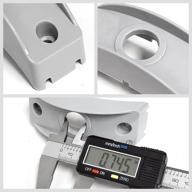 Peterson B176-13 Gray Polymer Side Marker Surface Mount For Curved Surfaces-Trailer Light Parts-BuildFastCar-BFC-TTP-SMSM-PET-176-13