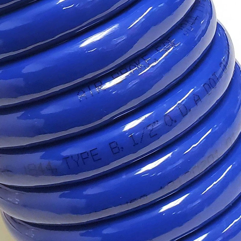 Phillips 11-715 Blue/Red 15' Long Steel Spring Coiled Air Brake Hose For Trailer-Trailer Brake Parts-BuildFastCar-BFC-TTP-COAI-PHIL-11-715
