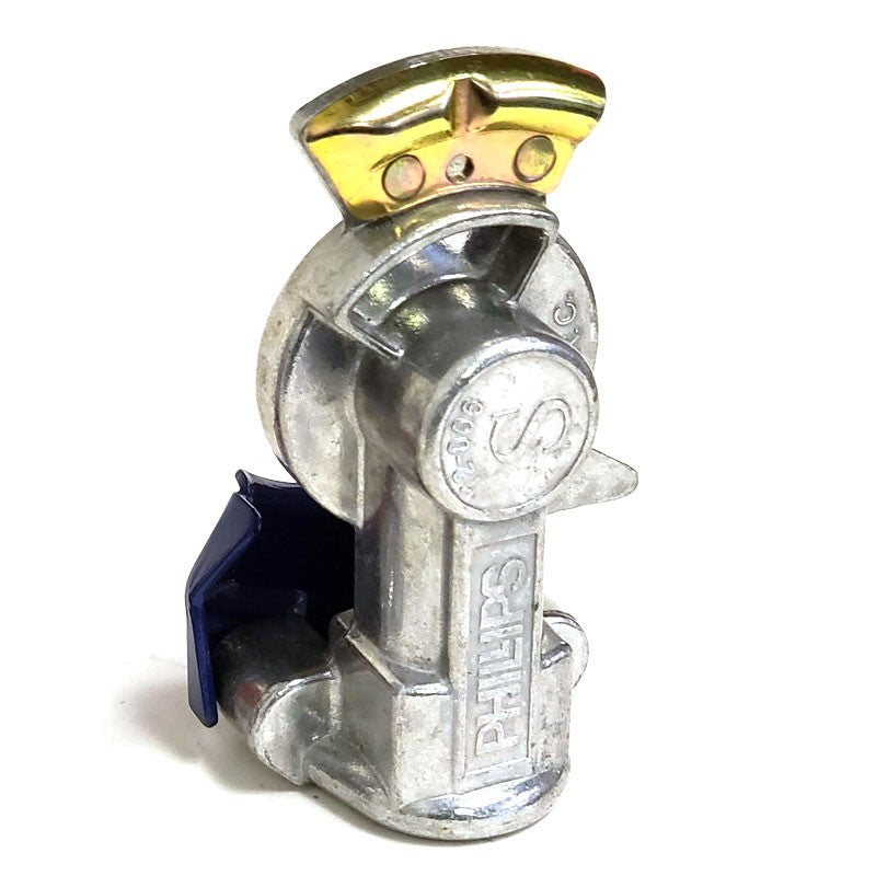 Phillips 12-006 Blue Service Straight Mount Gladhand For Tractor/Trailer-Trailer Brake Parts-BuildFastCar-BFC-TTP-GLHD-PHIL-12-006
