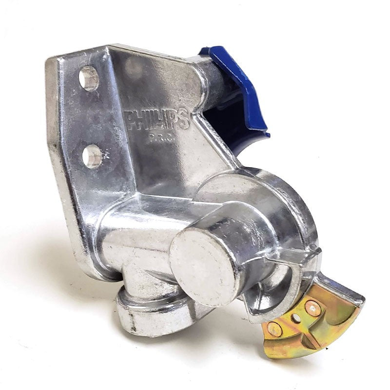 Phillips 12-136 Blue Service 38 Degree Angle Mount Gladhand For Tractor/Trailer-Trailer Brake Parts-BuildFastCar-BFC-TTP-GLHD-PHIL-12-136