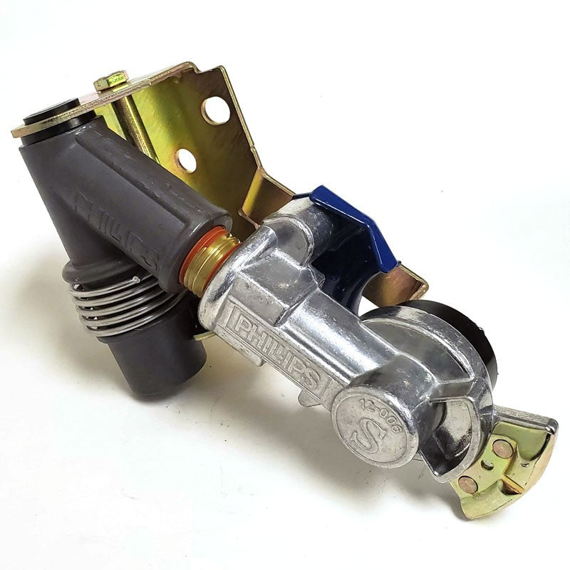 Phillips 12-4506 Blue Service Angle Mount Swinger Gladhand For Tractor/Trailer-Trailer Brake Parts-BuildFastCar-BFC-TTP-GLHD-PHIL-12-4506