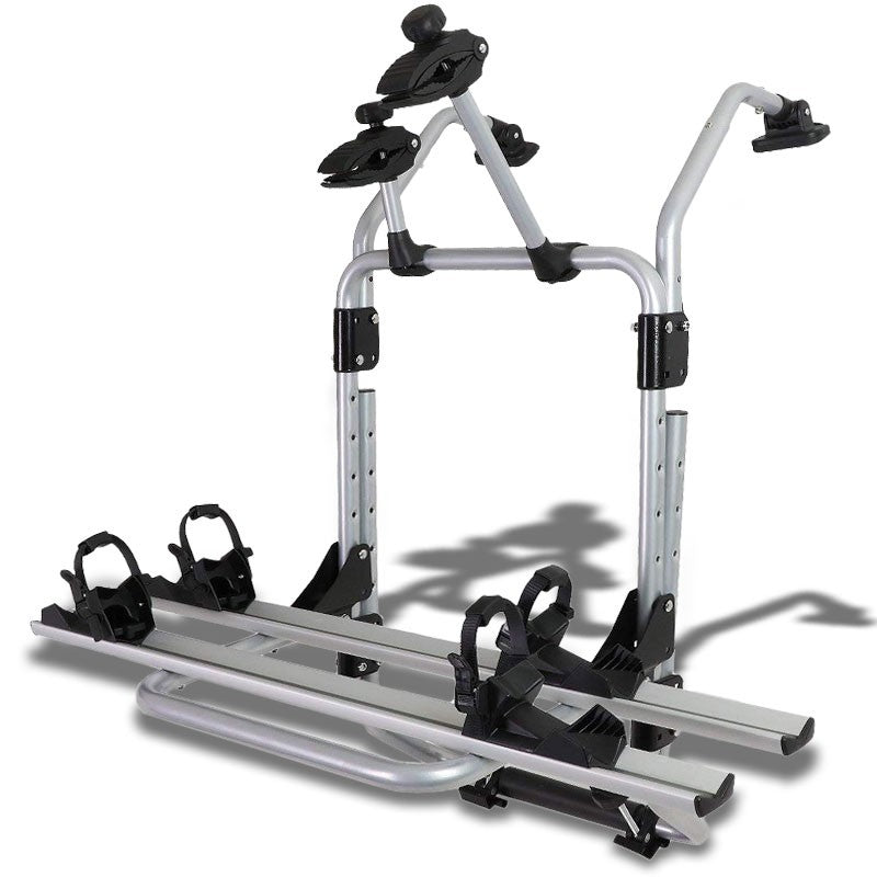 Powdered Coated Silver Universal Fixed Trunk Mount Bike Bicycle Carrier Holder-Exterior-BuildFastCar