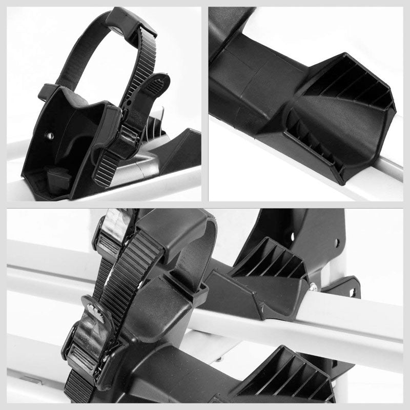 Powdered Coated Silver Universal Fixed Trunk Mount Bike Bicycle Carrier Holder-Exterior-BuildFastCar