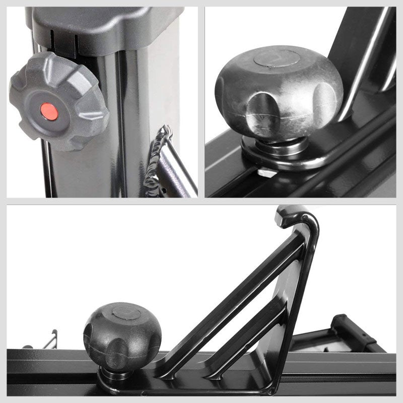 Coated Black 2-Bar Adjust Pickup Trunk Bed Mount Utility Truck Bed Carrier Rack-Exterior-BuildFastCar