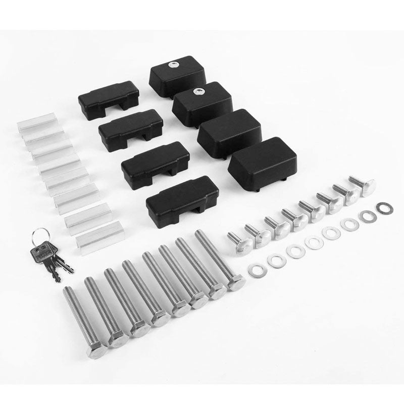 Coated Black 2-Bar Adjust Pickup Trunk Bed Mount Utility Truck Bed Carrier Rack-Exterior-BuildFastCar