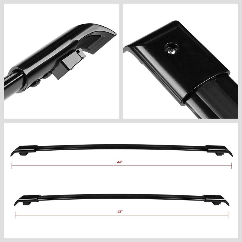 Black Aluminum OE Style Bolt-On Top Roof Rack Rail Cross Bar For 05-10 Odyssey-Exterior-BuildFastCar