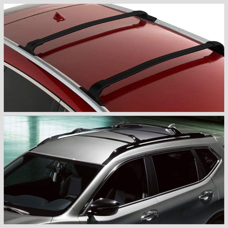 Black Aluminum OE Style Bolt-On Top Roof Rack Rail Cross Bar For 15-18 Murano-Exterior-BuildFastCar