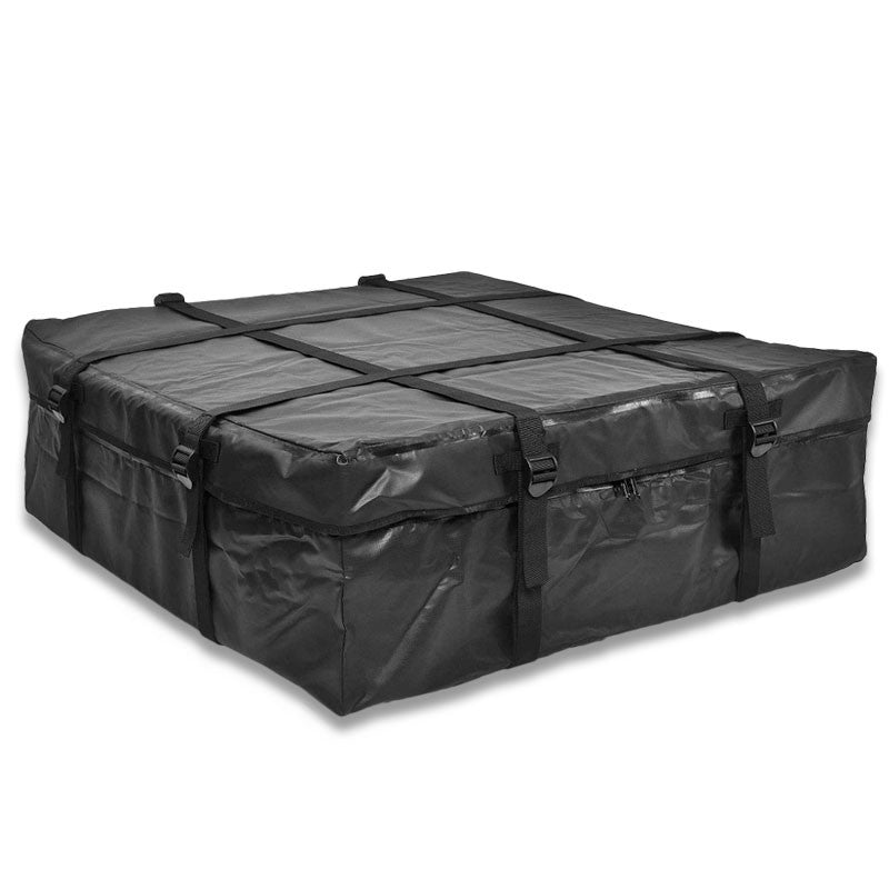 Black Universal Top Roof Rack Rail Cargo Storage Bag Travel Camping Luggage-Roof Parts-BuildFastCar