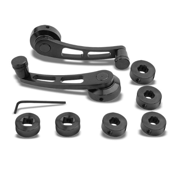 Black Universal 4.7" Long Aluminum Manual Car Door Window Crank Handle Lever Kit-Interior-BuildFastCar