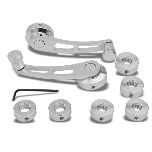 Silver Universal 4.7" Long Aluminum Manual Car Door Window Crank Handle Lever Kit-Interior-BuildFastCar