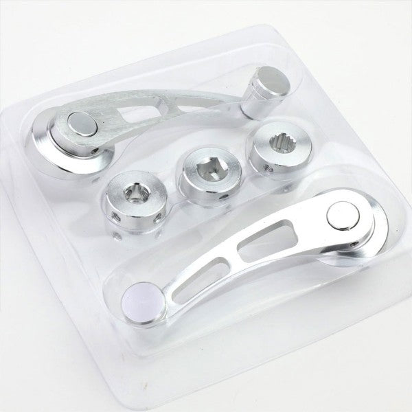 Silver Universal 4.7" Long Aluminum Manual Car Door Window Crank Handle Lever Kit-Interior-BuildFastCar