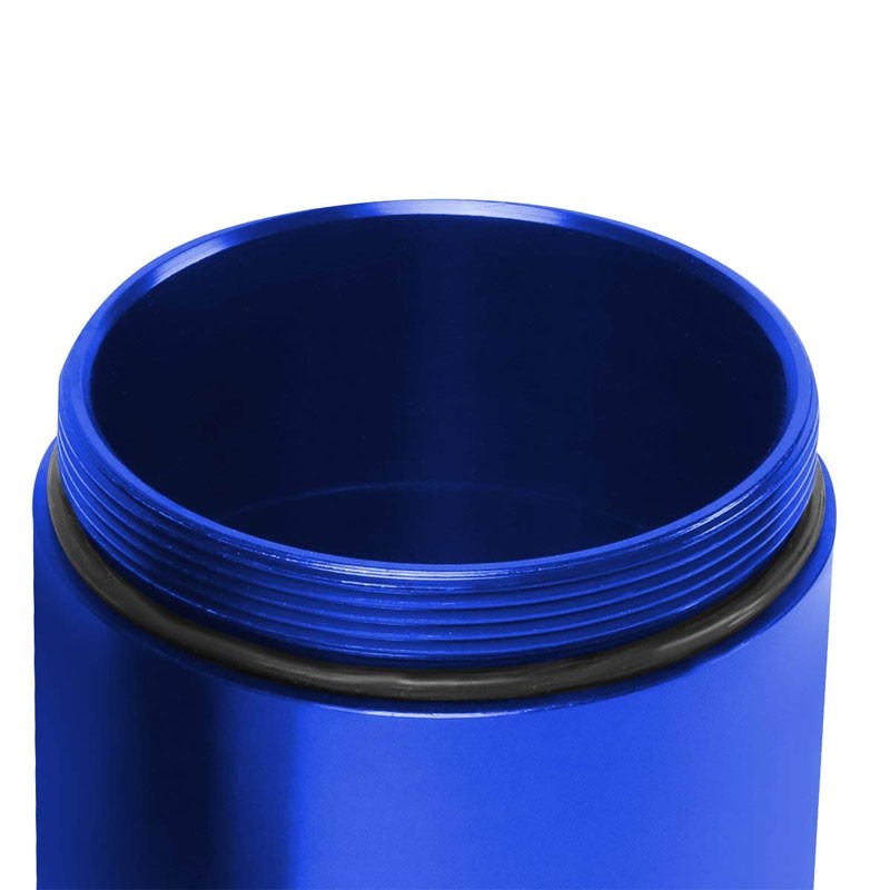 Universal Aluminum Sealed Baffled Blue 240ML 2 Port Oil Catch Tank Can Reservoir-Performance-BuildFastCar