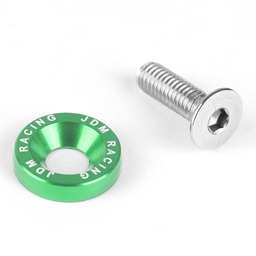20PCs BFC Green Round JDM Pattern Fender Washer M6x1.0