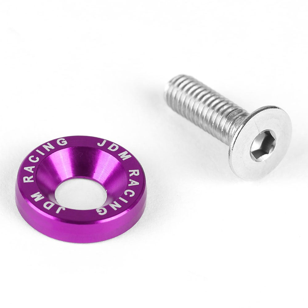 20PCs BFC Purple Round JDM Pattern Fender Washer M6x1.0