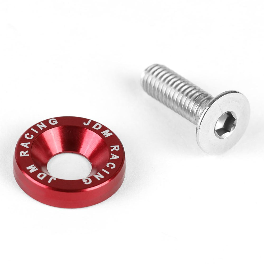 20PCs BFC Red Round JDM Pattern Fender Washer M6x1.0