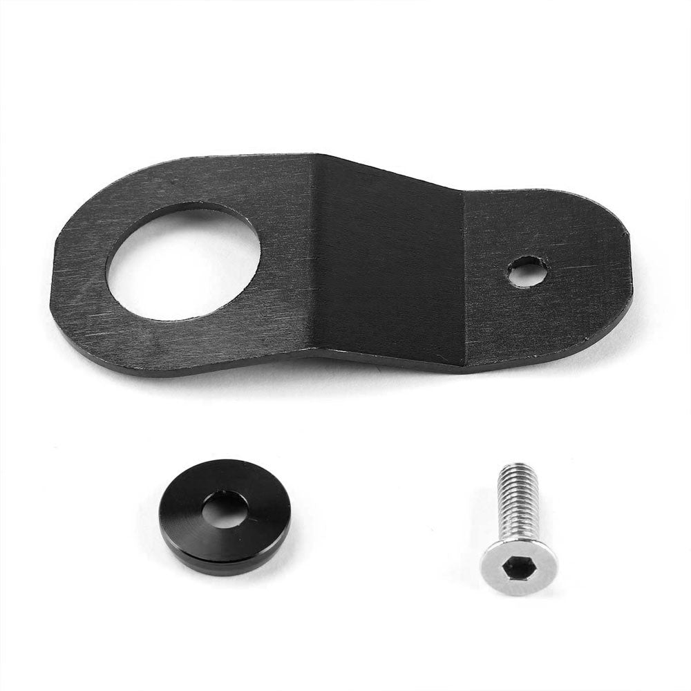 Black Aluminum Radiator Stay Mount Bracket+Fender Washer For Honda 96-00 Civic-Cooling Systems-BuildFastCar