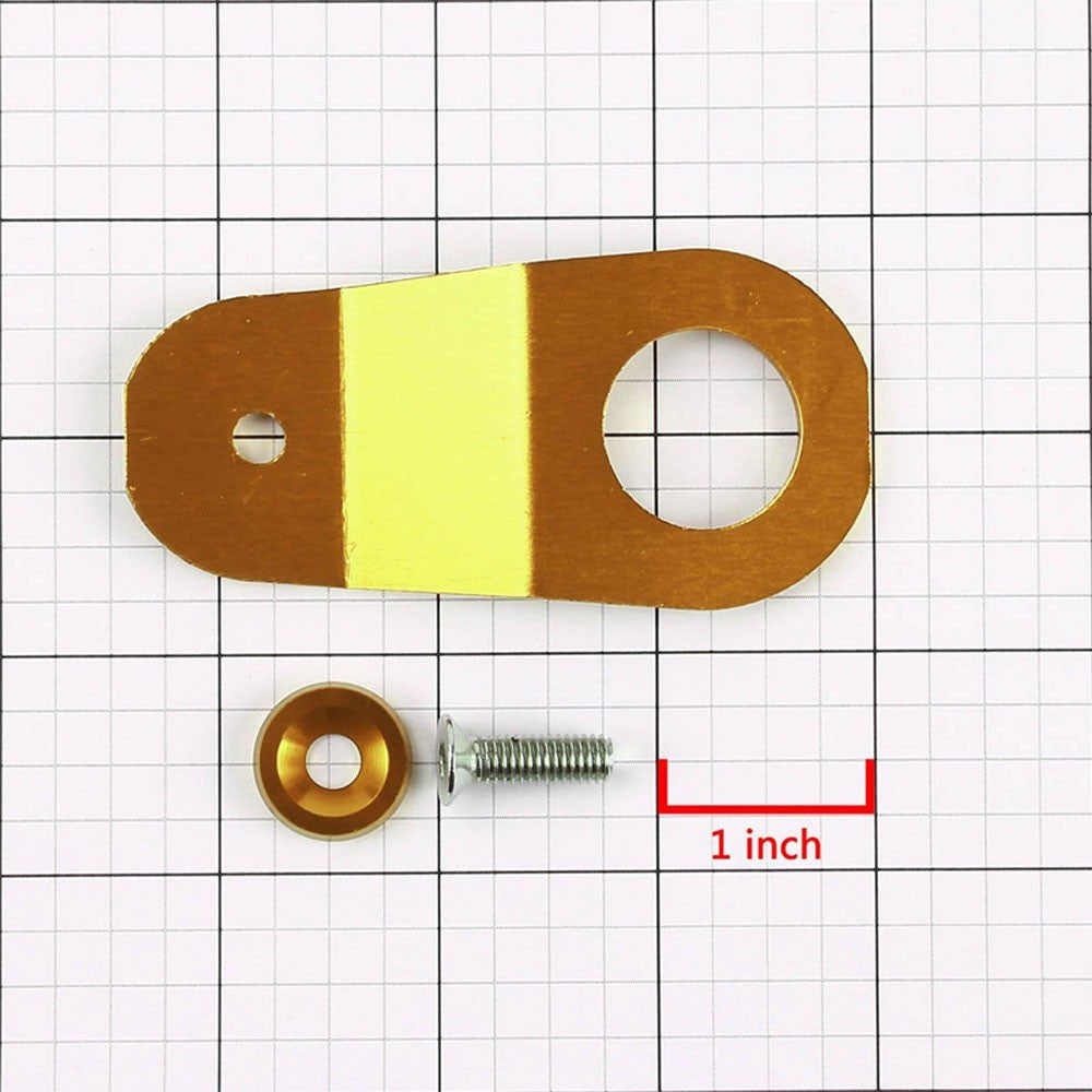 Gold Aluminum Radiator Stay Mount Bracket+Fender Washer For Honda 96-00 Civic-Cooling Systems-BuildFastCar
