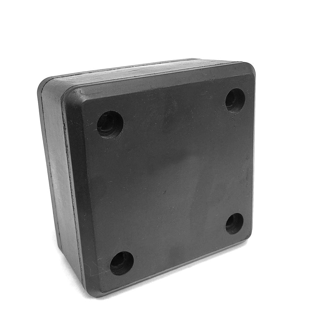 Square 4 Hole 6-1/4" x 6-1/4" x 3" Molded Dock Bumper BFC-TTP-DBUMP-16