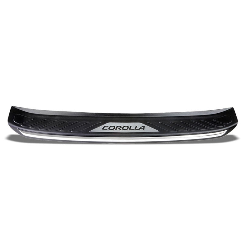 TPE Black Chrome Trim Rear Bumper Cover Pad Protector For 14-16 Corolla E170-Exterior-BuildFastCar