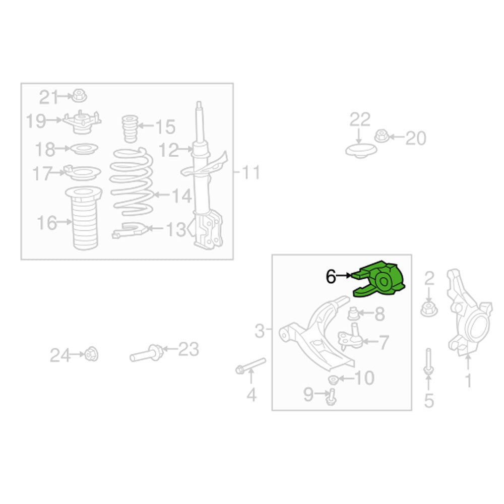Rocar RC-666066 Front Lower - PS Control Arm Bushing RC-666066