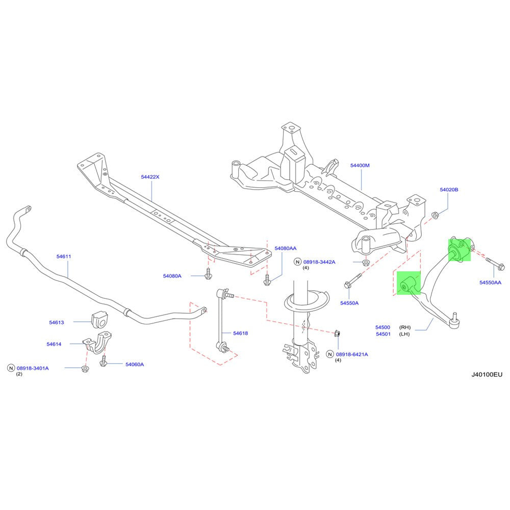 Rocar RC-666077 Front Lower - DS or PS Control Arm Bushing RC-666077