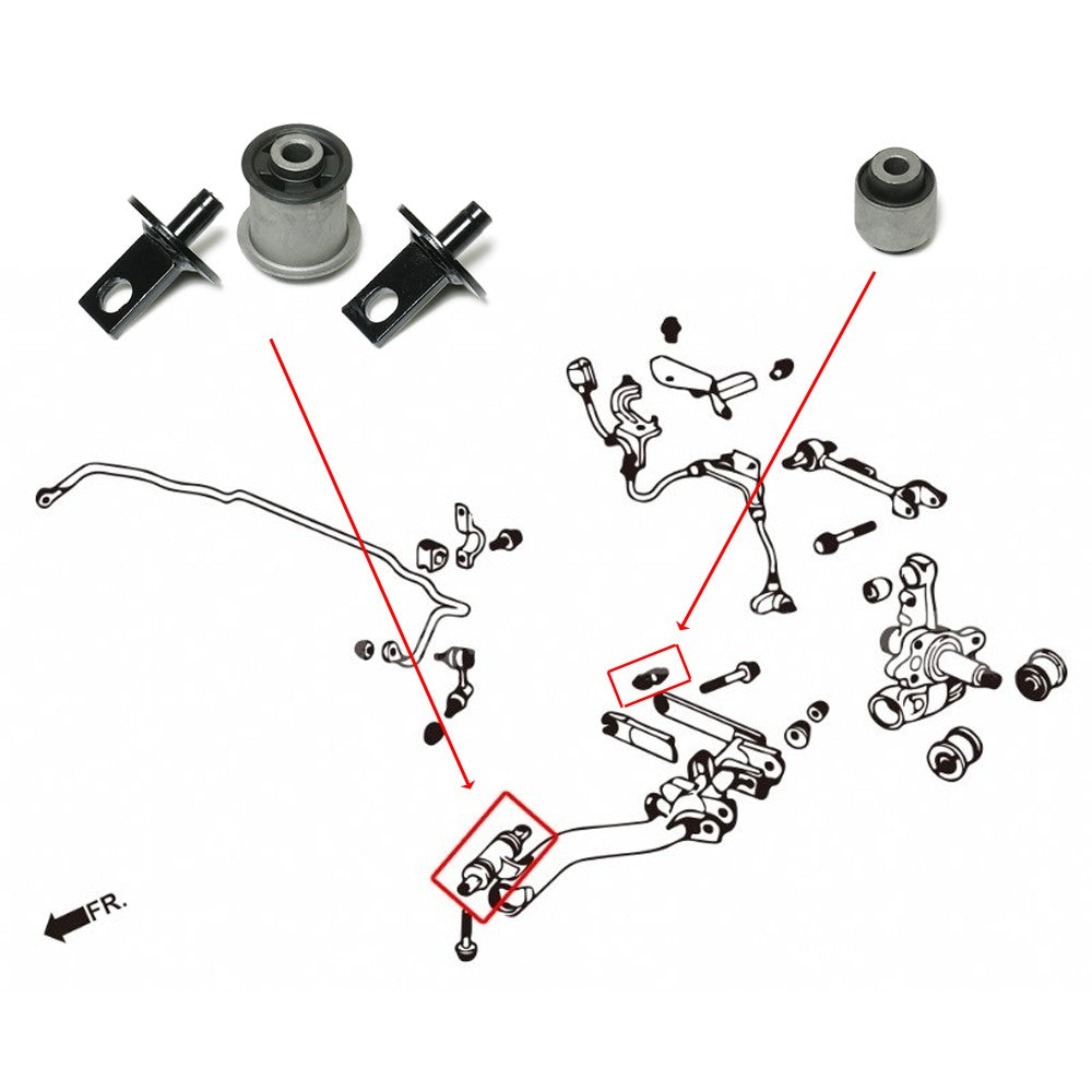 Rocar OE-Style Rear Trailing Arm Bushing For 01-05 Civic/02-06 CRV/03-08 Element