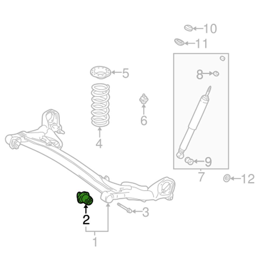Rocar RC-666383 Rear (DS & PS) Axle Beam Bushing RC-666383