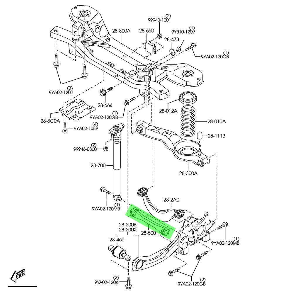 Rocar RC-RCA0007 Rear Lower Control Arm RC-RCA0007